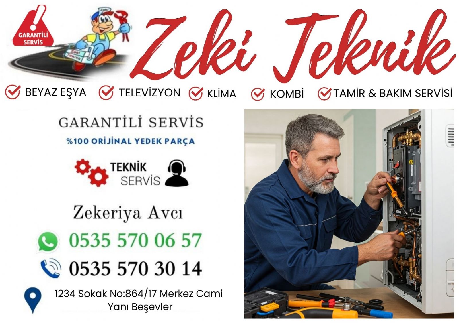 Beşevler Bosch Kombi- Klima Servisi